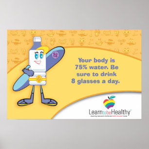 Trinken Sie 8 Gläser Wasser am Tag Poster