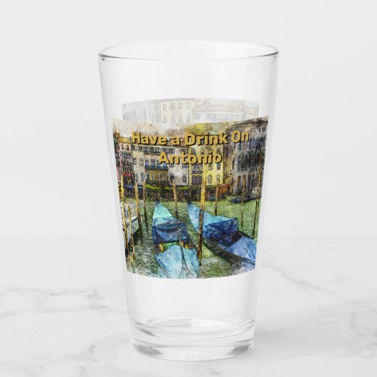 Trinken Sie am ___ Glas (Vorderseite)
