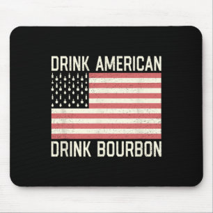 Trinken Sie amerikanische Bourbon-Flaschen Amerika Mousepad