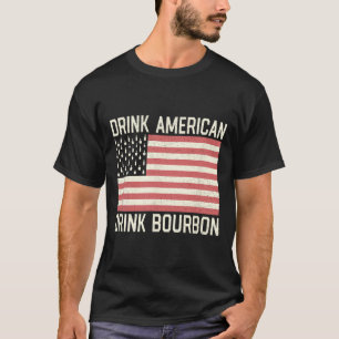 Trinken Sie amerikanische Bourbon-Flaschen Amerika T-Shirt