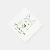Trinken Sie auf mich! Husky Wedding Napkins Serviette (Ecke)