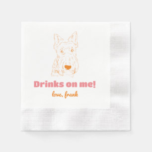 Trinken Sie auf mich! Schnauzer Wedding Napkins Serviette
