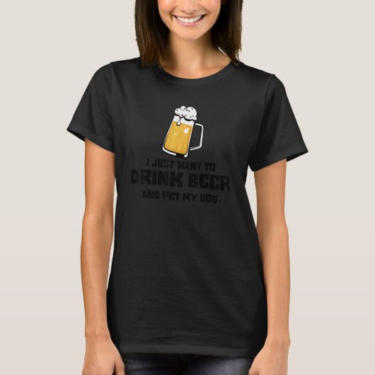 Trinken Sie Bier als Haustier meines Hundes Bierhu T-Shirt (Vorderseite)