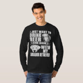 Trinken Sie Bier Häng mit Labrador Retriever Dog T-Shirt (Vorne ganz)