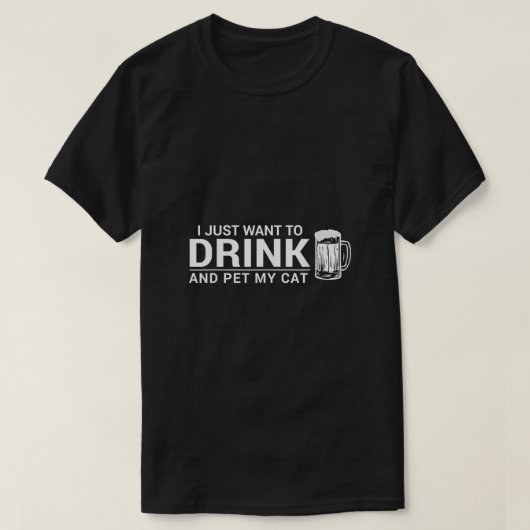 Trinken Sie Bier Haustiere meine Katze Geschenk Sh T-Shirt (Design vorne)
