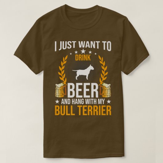 Trinken Sie Bier und halten Sie mit meinem Bull Te T-Shirt (Design vorne)