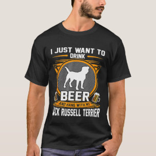 Trinken Sie Bier und halten Sie mit meinem Jack Ru T-Shirt