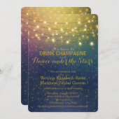 Trinken Sie Champagner-Tanz unter den Sternen Hoch Einladung (Vorne/Hinten)