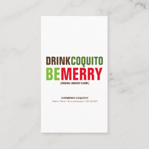 Trinken Sie Coquito sei Merry Business Card Visitenkarte