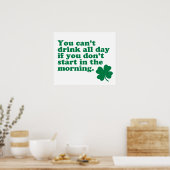 Trinken Sie das ganze Shirt Poster (Küche)