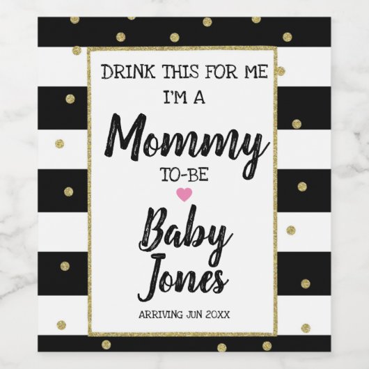 trinken Sie das mit mir, ich bin eine Mama, um sch Weinetikett (Einzelnes Label)