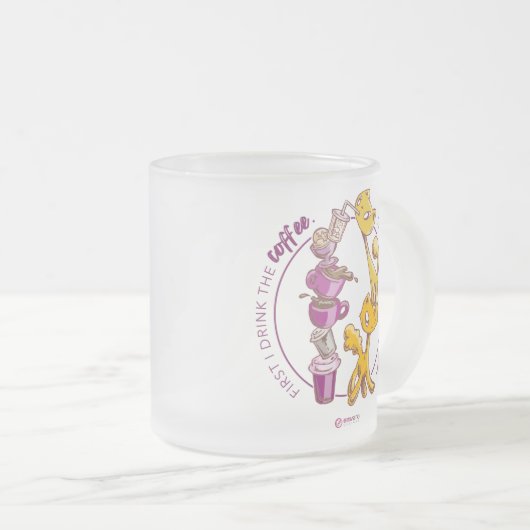 Trinken Sie den Kaffee, machen Sie die Dinge Mattglastasse (VorderseiteRechts)