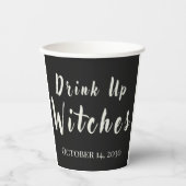 Trinken Sie die Hexen Funny Halloween Schwarz Pappbecher (Vorderseite)