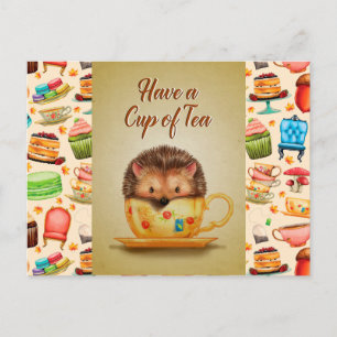 Trinken Sie eine Tasse Tee Postkarte