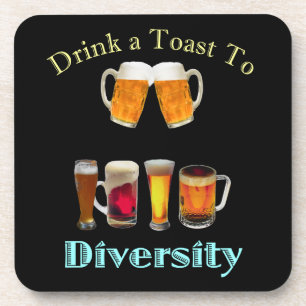 Trinken Sie einen Toast zum Diversity Getränkeuntersetzer