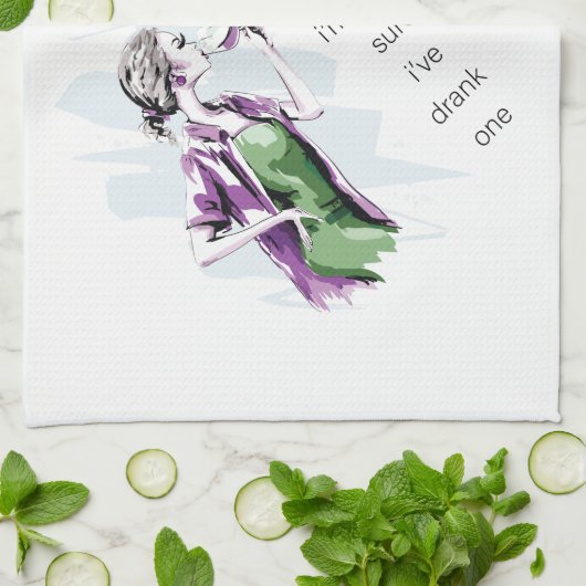 Trinken Sie einen Weingarten Geschirrtuch (Gefaltet)