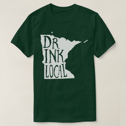 Trinken Sie einheimische Minnesota Staat Kontur Bi T-Shirt (Design vorne)