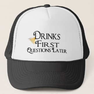 Trinken Sie erste Fragen später Truckerkappe