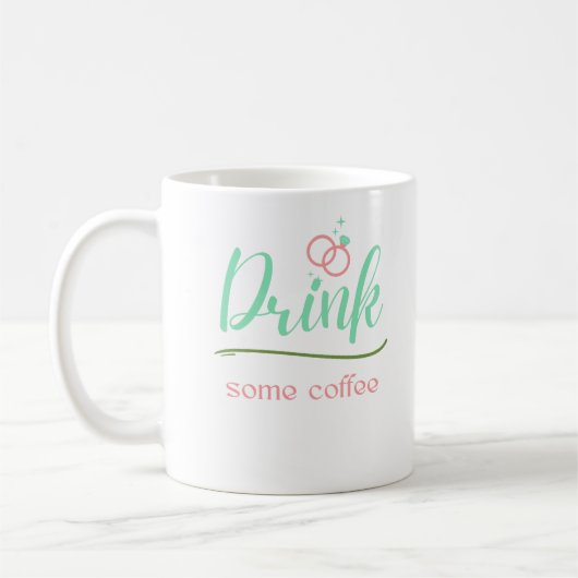 Trinken Sie etwas Kaffee Kaffeetasse (Links)