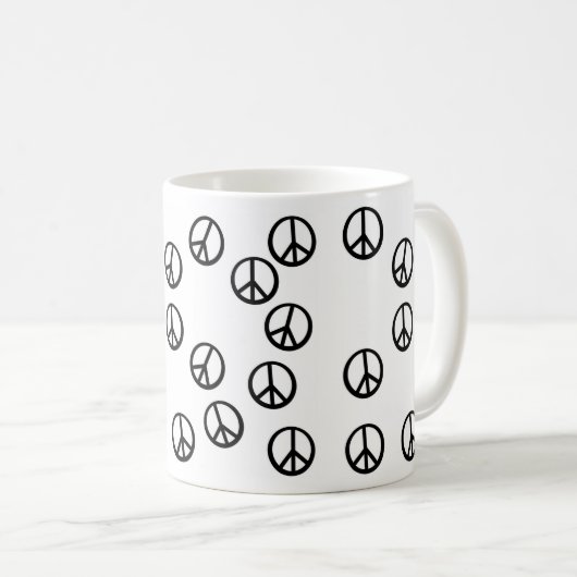 Trinken Sie Frieden-Gefüllten Kaffee! Kaffeetasse (VorderseiteRechts)