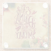 Trinken Sie frohe Weihnachtsfeiertage festlichen U Glasuntersetzer (Rückseite)