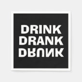 Trinken Sie getrunkene Betrunkene Nachricht auf de Serviette (Vorderseite)