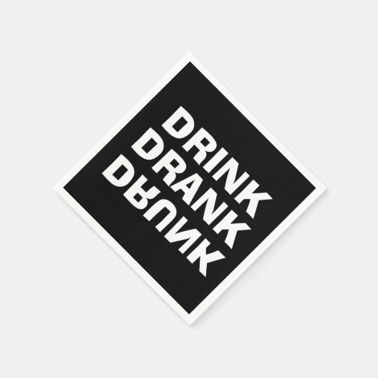 Trinken Sie getrunkene Betrunkene Nachricht auf de Serviette (Ecke)