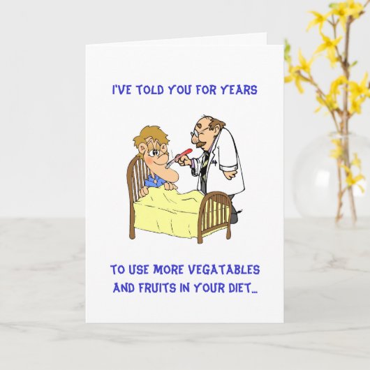 Trinken Sie gut Karte (Gelbe Blume)