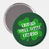 Trinken Sie gut mit anderen St Patrick's Day Kühls Magnet (Vorderseite/Rückseite)