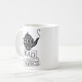 "Trinken Sie gute Tee-… "- weiße Tasse (Vorderseite Links)