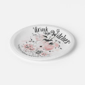 Trinken Sie Hexen Cocktail Halloween Brautparty Pappteller (Schrägansicht)