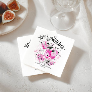 Trinken Sie Hexen Cocktail Halloween Brautparty Serviette