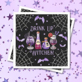 Trinken Sie Hexen Cocktails und KostümHalloween Serviette