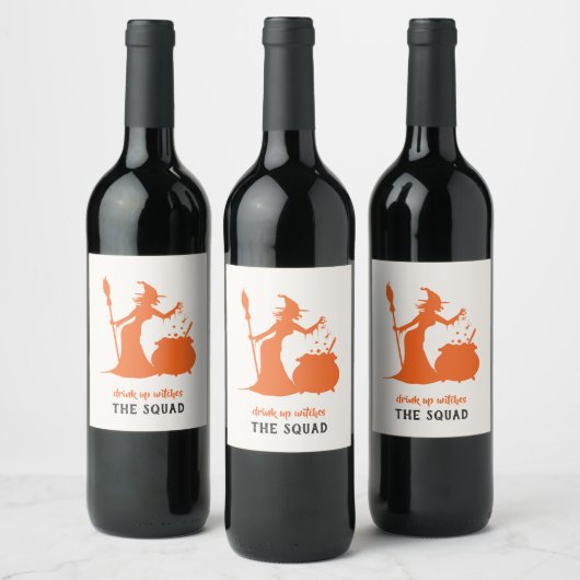 Trinken Sie Hexen Erwachsene Halloween-Party-Tränk Weinetikett (Flaschen)