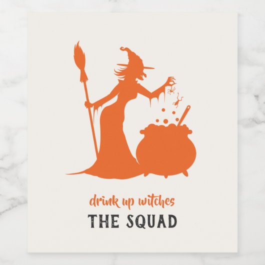 Trinken Sie Hexen Erwachsene Halloween-Party-Tränk Weinetikett (Einzelnes Label)