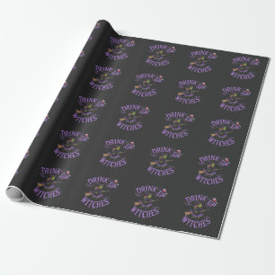 Trinken Sie Hexen Funny Halloween Party Vibes Geschenkpapier