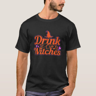 Trinken Sie Hexen Funny Halloween Wein T-Shirt