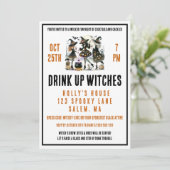 Trinken Sie Hexen Girls’ Night Halloween Einladung (Stehend Vorderseite)