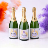 Trinken Sie Hexen Lila Aquarelltränke Schaumweinetikett