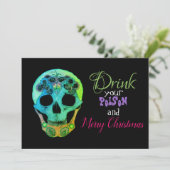Trinken Sie Ihr Gift und frohe Weihnachten Einladu Einladung (Stehend Vorderseite)