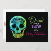 Trinken Sie Ihr Gift und frohe Weihnachten Einladu Einladung (Vorne/Hinten)
