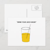 Trinken Sie Ihre Saftpresse Postkarte (Vorne/Hinten)