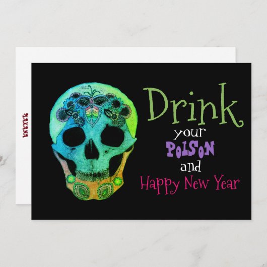 Trinken Sie Ihre Tränke und freuen Sie sich auf di Einladung (Vorne/Hinten)