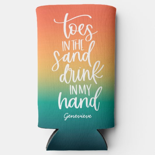 Trinken Sie in meiner Hand Niedliche Typografie Re Selters Dosenkühler (Vorderseite)