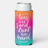 Trinken Sie in meiner Hand Niedlichen Text Design Selters Dosenkühler (Seltzer Rückseite)