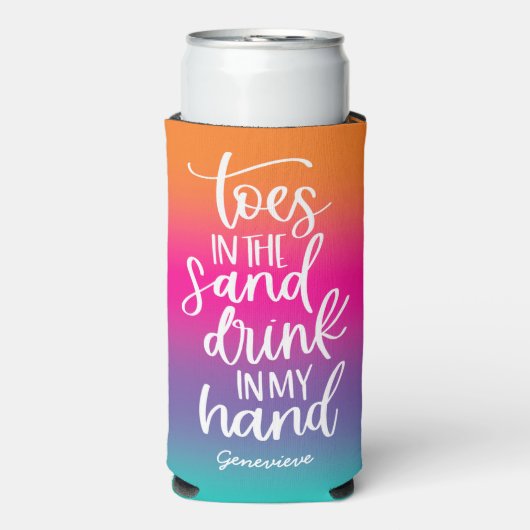 Trinken Sie in meiner Hand Niedlichen Text Design Selters Dosenkühler (Seltzer Vorderseite)