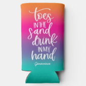 Trinken Sie in meiner Hand Niedlichen Text Design Selters Dosenkühler (Rückseite)