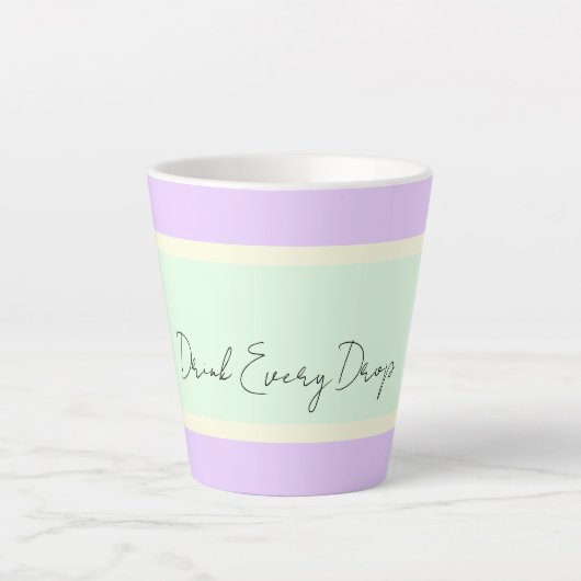 Trinken Sie jeden Tropfen Latte Tasse (Vorderseite)