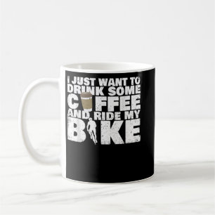 Trinken Sie Kaffee und fahren Sie mit dem Fahrrad  Kaffeetasse