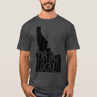 Trinken Sie lokale Idaho Staat Kontur Biere T-Shirt